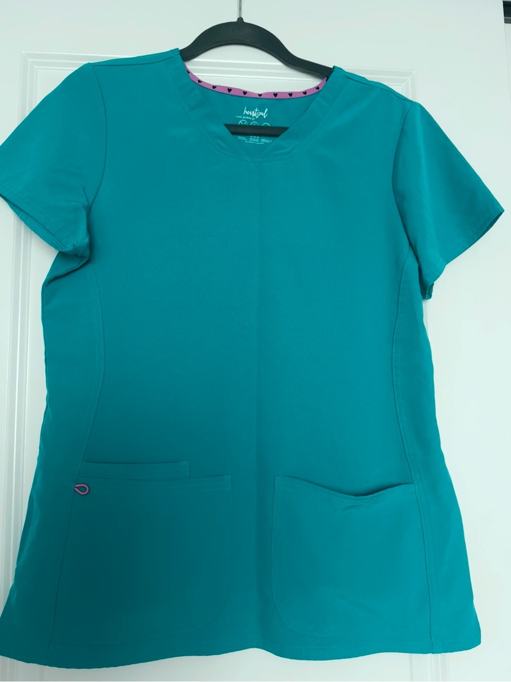 HeartSoul Women’s Teal Medical Scrub Top -
